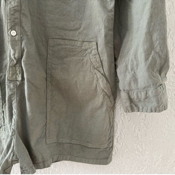 Frank & Eileen Ireland Playsuit Romper Small Green Cotton Linen Minimalist Chic - Picture 11 of 15